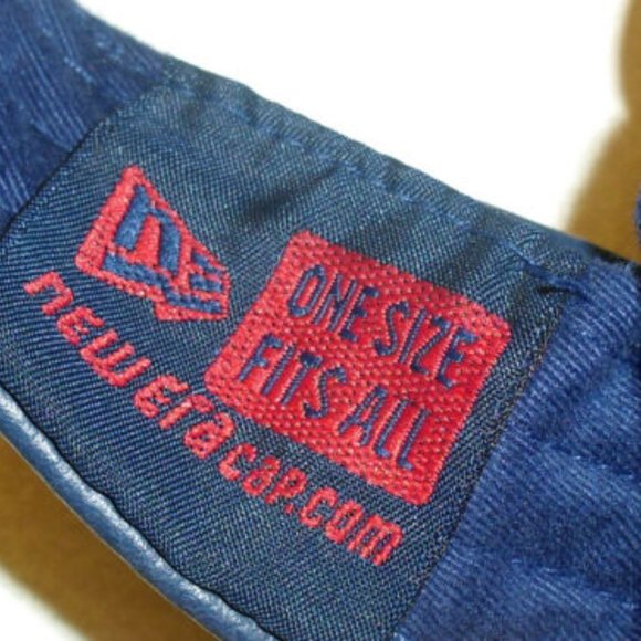 New Jersey Nets 90s Vintage Mens Leather New Era Visor hat New Nba Basketball - Picture 2 of 3